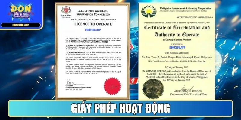 Trang chủ 20 Giấy phép hoạt động